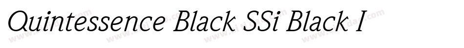 Quintessence Black SSi Black Italic字体转换